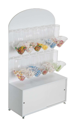 Meuble coffrets 12 tubes — plexiglas