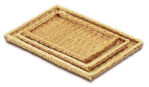Plateau de présentation en osier 47 x 29 cm — plexiglas