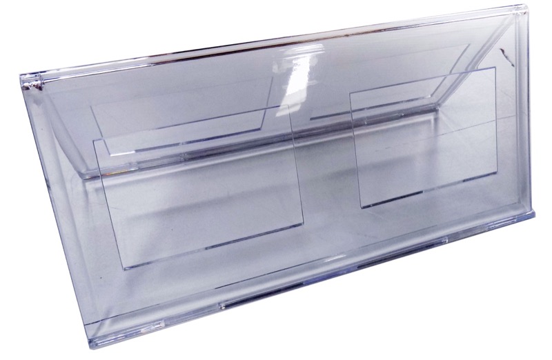 Chevalet porte nom plexiglas 100 x 220 mm — plexiglas