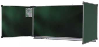 Tableau NF 120 x 300 cm triptyque émaillé vert — métal