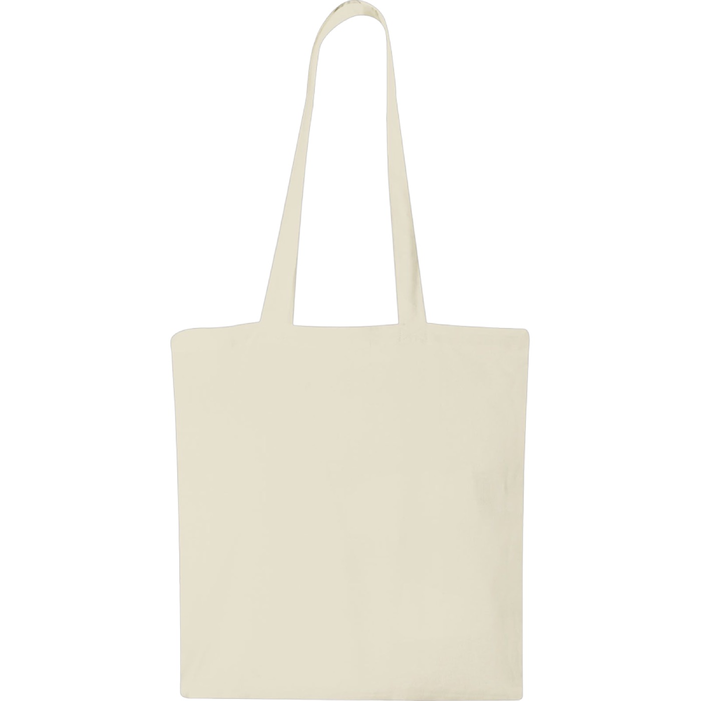 Sac en coton personnalisé Paynelia, coloris blanc crème, anses longues
