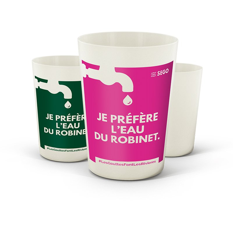 Gobelet biocomposite 22 cl ras bord personnalisable