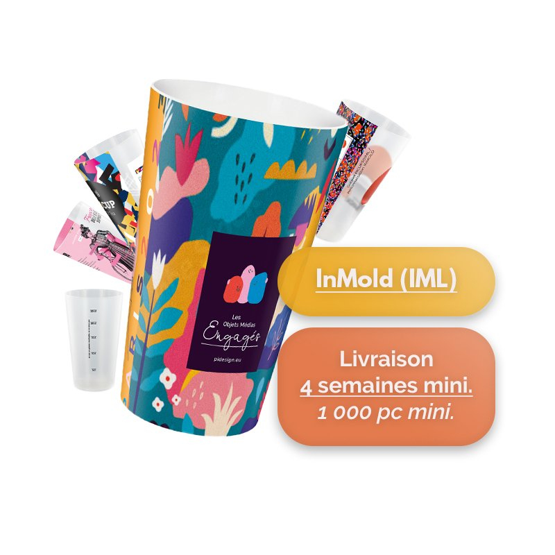Gobelet plastique 30 cl ras bord IML personnalisable