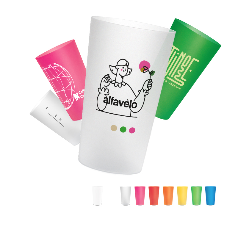 Gobelet plastique réutilisable 60 cl ras bord personnalisable