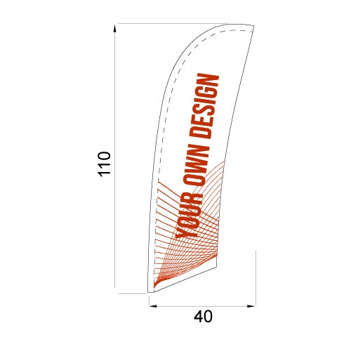 Fly Banner Sac à dos voile drapeau seul — gros plan (4/4)