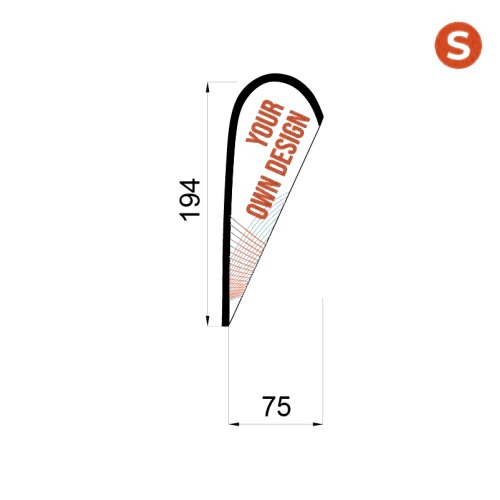 Fly Banner Goutte drapeau seul — gros plan (4/8)