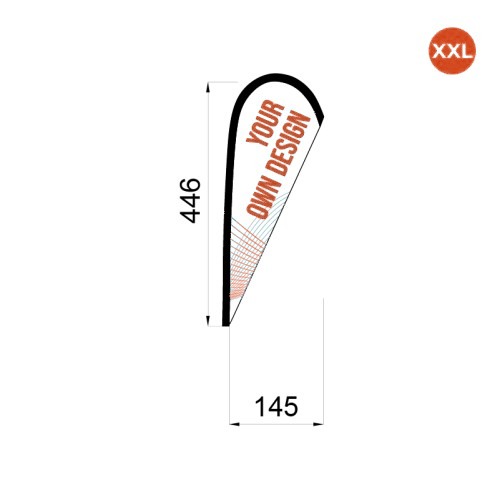 Fly Banner Goutte drapeau seul — gros plan (8/8)