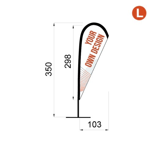 Pack Fly Banner Goutte — détail finition (10/13)