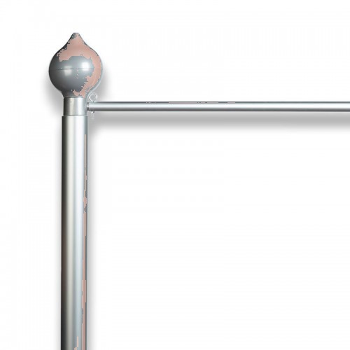 Mât publicitaire aluminium 6 mètres — détail finition (2/4)