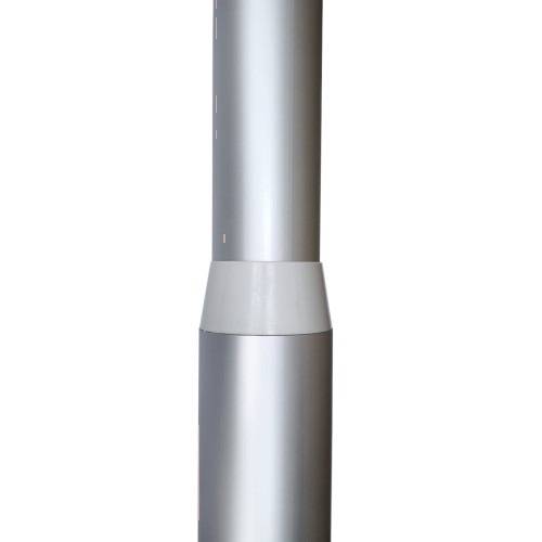 Mât publicitaire aluminium 8 mètres — détail finition (2/6)