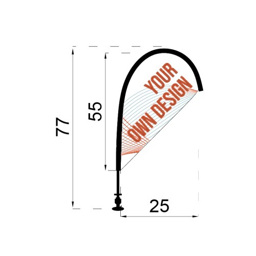 Pack Fly Banner Voile mini de voiture — gros plan (4/8)
