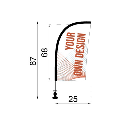Pack Fly Banner Voile mini de voiture — mise en situation (7/8)