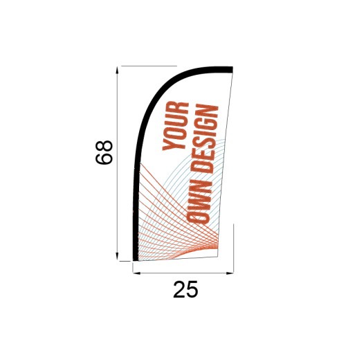 Fly Banner Voile mini drapeau seul — gros plan (4/6)