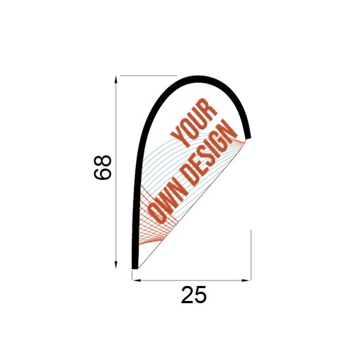 Fly Banner Voile mini drapeau seul — vue principale (5/6)